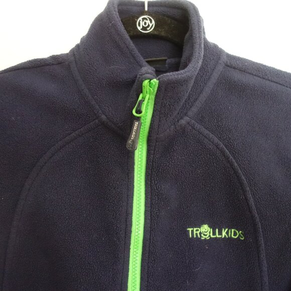 TROLLKIDS Norway Norwegian Flag Navy Full Zip Youth Kids Jacket Sz 152 (US 11-12 - Picture 2 of 8